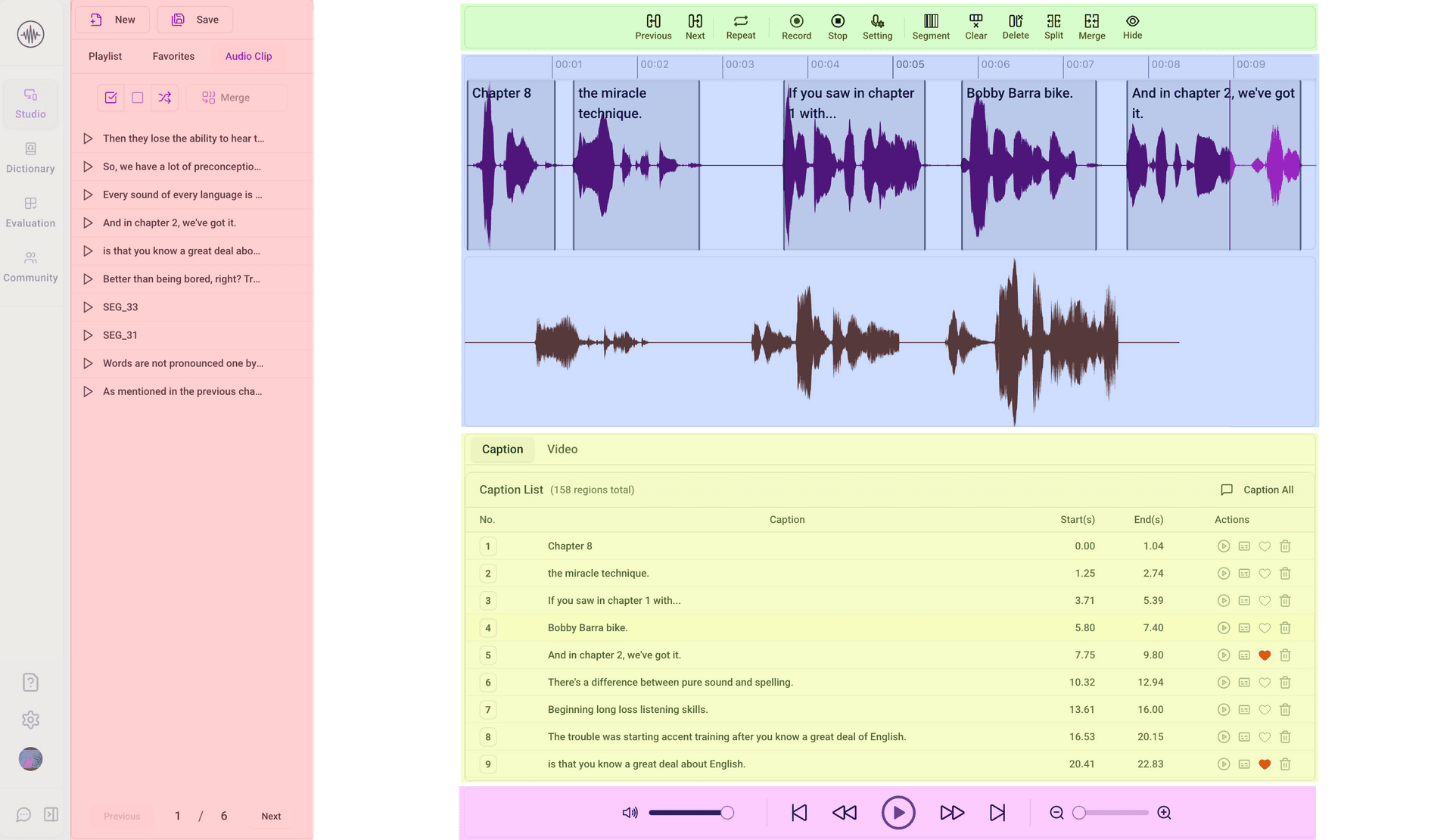 AccentDaily User interface